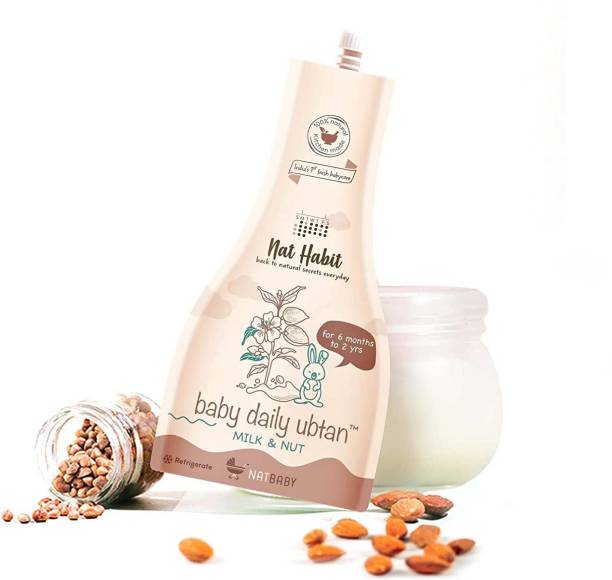 Nat Habit Milk & Nut Baby Daily Ubtan, Baby Body Wash, 6mth-2yr, 80 g Each