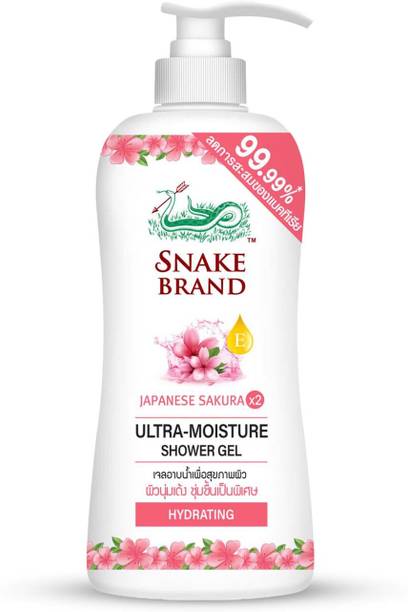 Snake Brand Japanese Sakura Ultra Moisture Shower Gel For Unisex , Hydrating 450ml