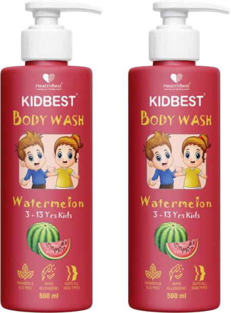 HealthBest Kidbest Bodywash for 3-13 Years Kids | Each Pack of 500ml (Pack of 2)