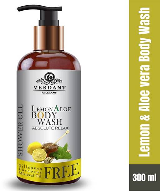 Verdant Natural Care Lemon & Aloe Vera Body Wash (Shower Gel) for Women & Men