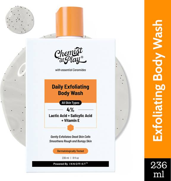 Chemist at Play Exfoliating Body Wash - Lactic Acid, Salicylic Acid | Shower Gel for Women & Men