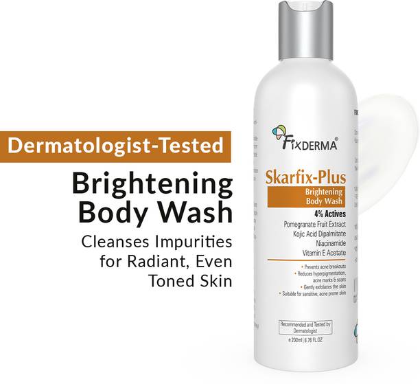 Fixderma Skarfix Plus Brightening Body Wash with 4% Actives with Kojic Acid & Niacinamide
