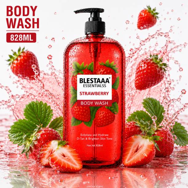 blestaaa essentialss Nourishing Strawberry Body Wash Deep Cleansing Formula for Silky Smooth Skin