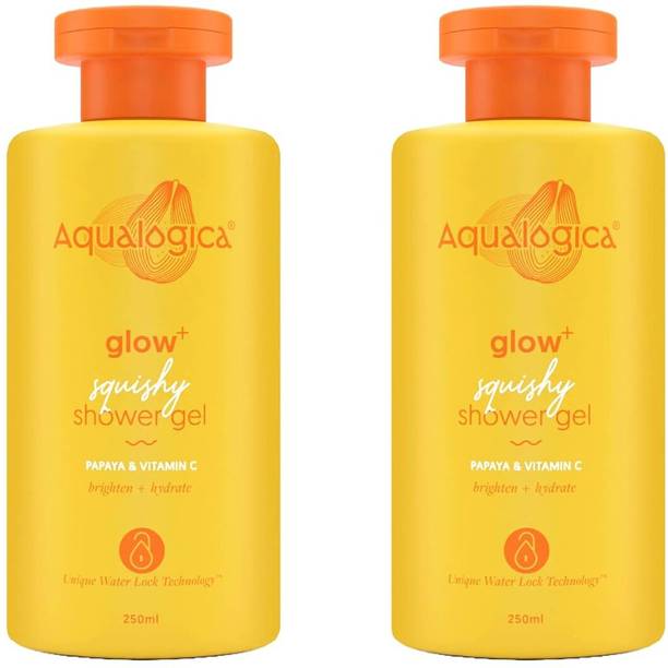 Aqualogica Glow+ Squishy Shower Gel with Vitamin C & Papaya