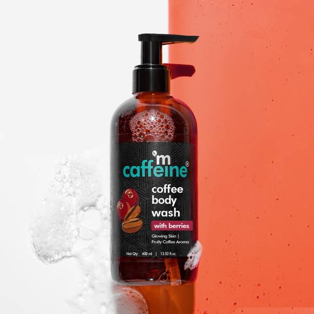 mCaffeine Coffee Body Wash with Berries | De-Tan & Deep Cleanse Shower Gel | Berry Aroma