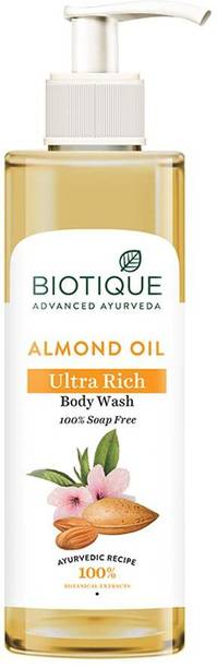 BIOTIQUE Almond Oil Ultra Rich Body Wash|Natural & Soap-Free| Suitable for All Skin Types