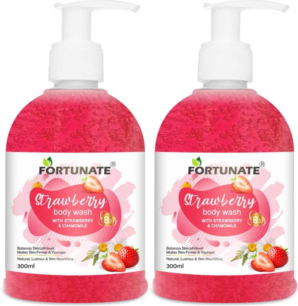 FORTUNATE Strawberry Body Wash with Strawberry & Chamomile, All Skin Types