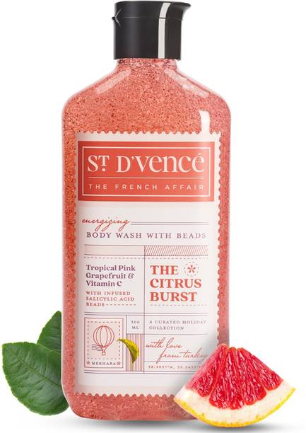 ST. D'VENCÉ Citrus Burst Salicylic Body Wash | Deep Cleansing SLS Free | Grapefruit Aroma