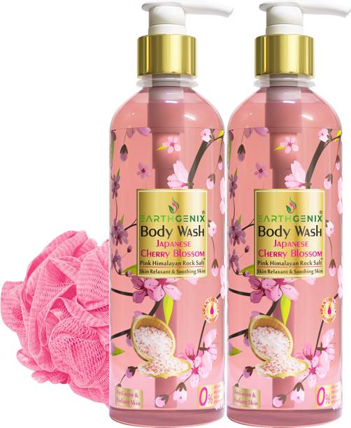 Earthgenix Body Wash Japanese Cherry Blossom + Pink Himalayan Rock Salt