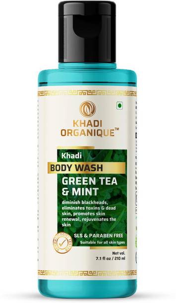 khadi ORGANIQUE Green Tea & Mint Body Wash (Sls & Paraben free) For fights again