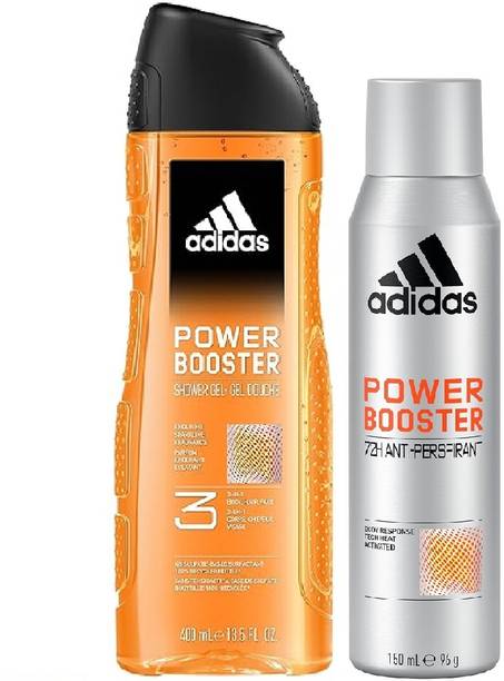 ADIDAS Power Booster Shower Gel 400 ml & deodorant 150 ml pack-2