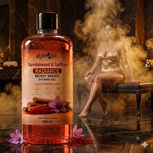 BROER Saffron Radiance Body Wash With Sandalwood For Fresh Smooth Healthy Skin