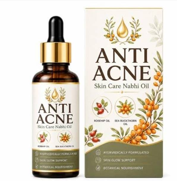 DIGITALGUARDEER Anti Acne Nabhi Oil with Rosehip & Sea Buckthorn | Ayurvedic Belly Button Oil