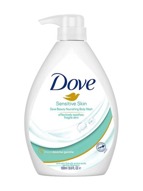 DOVE Nourishing Body Wash for Sensitive Skin, 24Hrs Moisture Lock 1000 ml