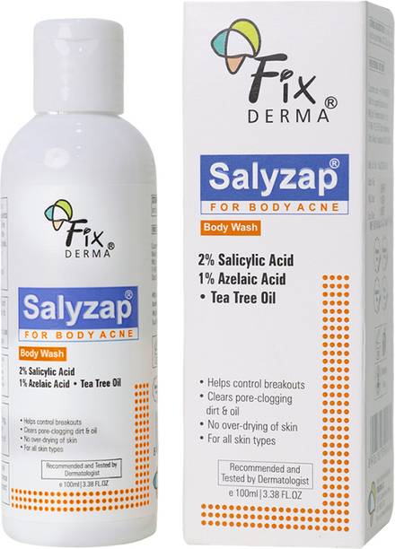 फिक्सडर्मा 2% Salicylic Acid Salyzap Body Wash For Body Acne, Back, Shoulders, Arms Acne