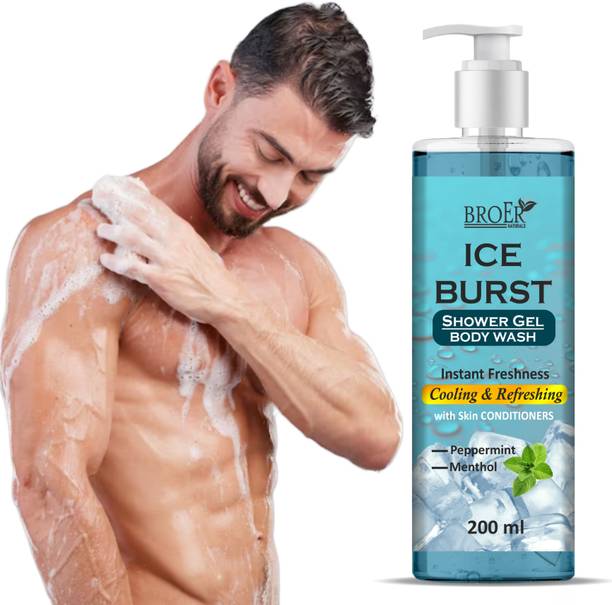 BROER ICE BURST Body Wash Shower Gel For Men | Cooling Sensation | SLS & Paraben Free