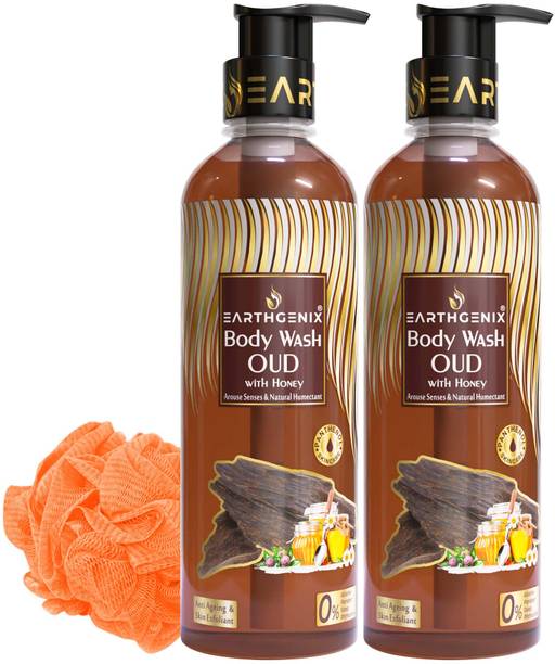 Earthgenix Body Wash OUD With Honey (+ Loofah )