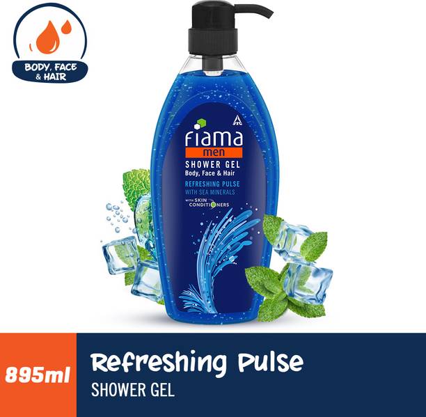 फिअमा Men Body Wash Refreshing Pulse Shower Gel, Fresh Looking Skin, Pump Bottle