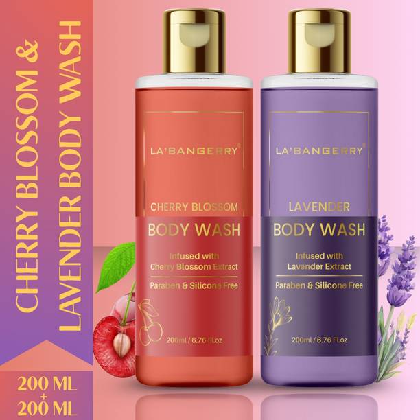 La'bangerry Body Wash Combo with Lavender & Cherry Blossom Refreshing Daily Cleanser