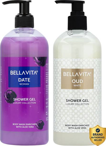 BELLAVITA White Oud & Date women Shower Gel Combo Men & Women | Long Lasting Fragrance