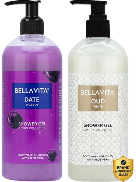 BELLAVITA White Oud & Date women Shower Gel Combo Men & Women | Long Lasting Fragrance
