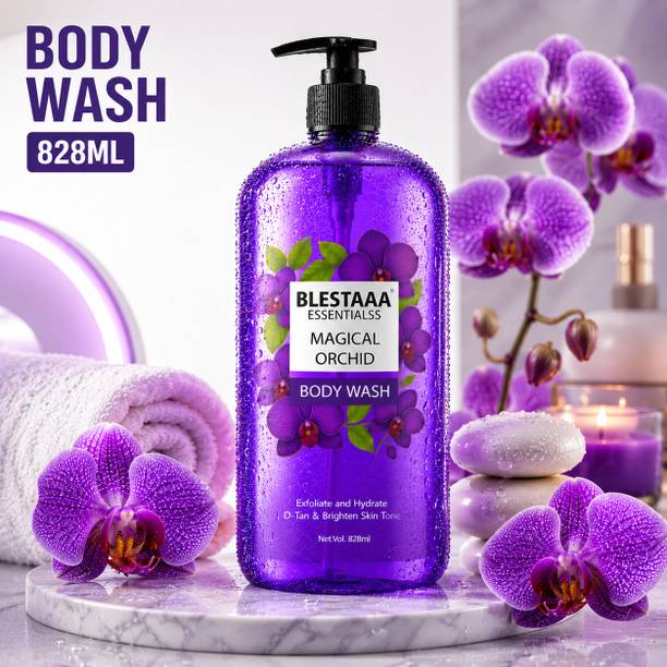 blestaaa essentialss Premium Orchid Body Wash Nourishes Skin for a Fresh Radiant Glow Daily.