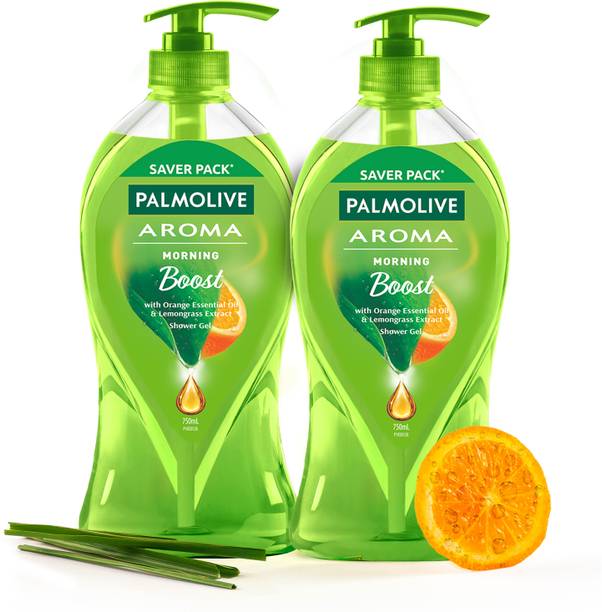 PALMOLIVE Aroma Morning Boost Body Wash (750ml x 2pcs) Shower Gel Pump Bottle