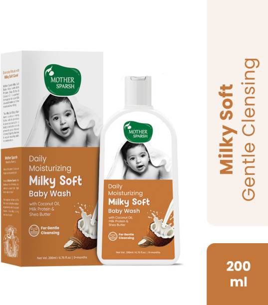 Mother Sparsh Milky Soft Baby Wash with Milk Protein & Coconut Oil | 200ml
