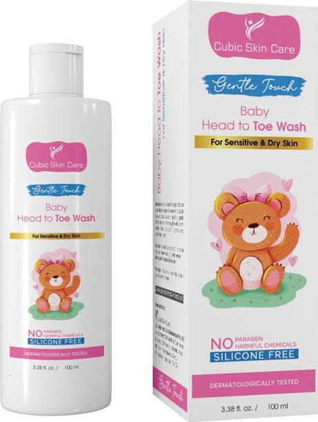Cubic Skin Care Head to Toe Baby Wash | Aloe Vera, Tulsi & Neem Extract | Sensitive & Dry Skin