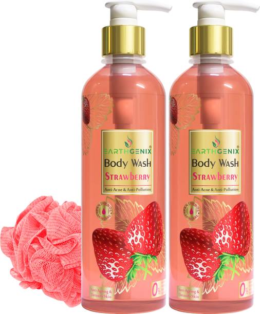 Earthgenix Body Wash Strawberry, for Anti-Acne & Anti-Pollution