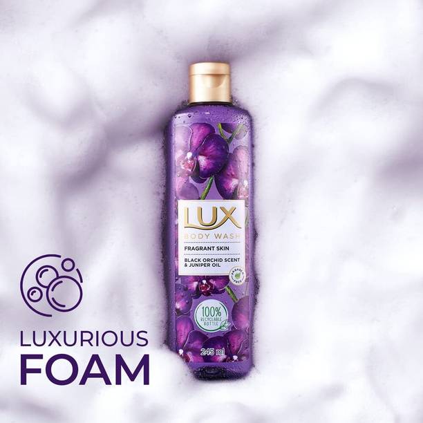 LUX Shower Gel Black Orchid Fragrance & Juniper With Long Lasting Fragrance 245 Ml