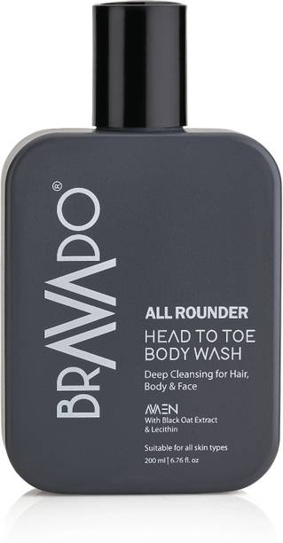 Bravado All Rounder Head to Toe Body Wash | Deep Cleansing for Hair, Body and Face