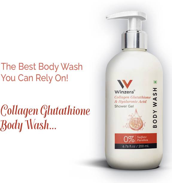 Winzera Collagen Glutathione & Hyaluronic Acid Shower Gel |Body Wash for Moisturizd skin