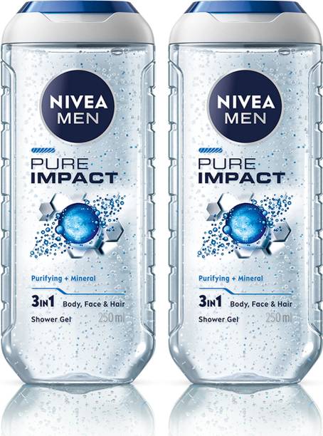 NIVEA Body Wash Pure Impact with Purifying Micro Particles For Body, Face & Hair