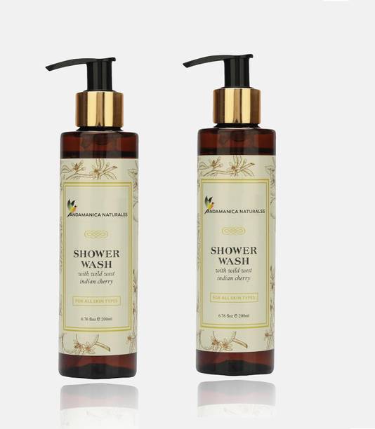 ANDAMANICA NATURALSS Body Shower Wash for Women & Men, Ayurvedic Soap-Free (Pack of 2 - 200ml each)