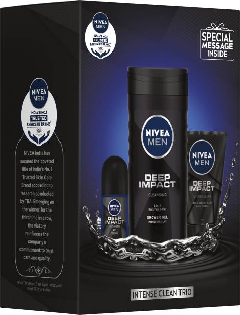 NIVEA BBD Special - Men's Grooming Kit (With Signed Celebrity Card) (Set of 3) Deodorant Roll-on  -  For Men