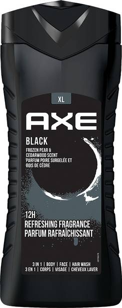 एक्स Black 3 In 1 Body, Face & Hair Wash for Men, Long-Lasting Fragrance