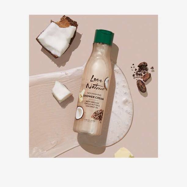 Oriflame Sweden LOVE NATURE NOURISHING BODY WASH WITH ORGANIC CACAO BUTTER & COCONUT OIL