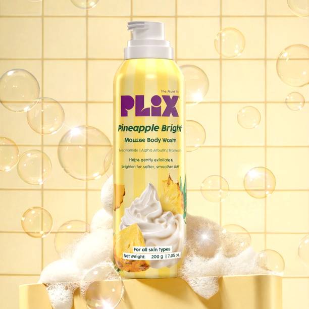 The Plant Fix Plix Pineapple Bright Mousse Body Wash | Foamy mousse wash for even-looking skin Tone