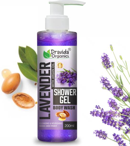 Dravida Organics Lavender Shower Gel/Body Wash for Cleansing & Nourishing Makes Skin Firmer