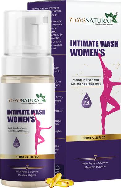 7days natural Intimate wash for women With Germ & Odour Protection | pH Balanced Hygiene Wash Intimate Foam
