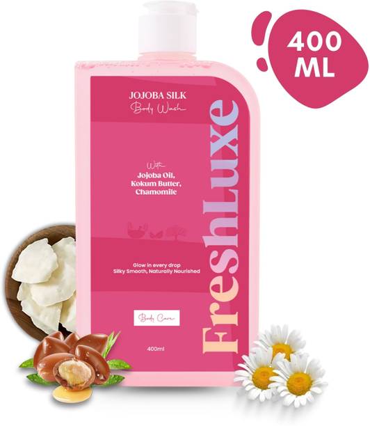 FreshLuxe Jojoba Silk Bodywash for Exfoliating & Skin Hydration Shower Gel 400ml
