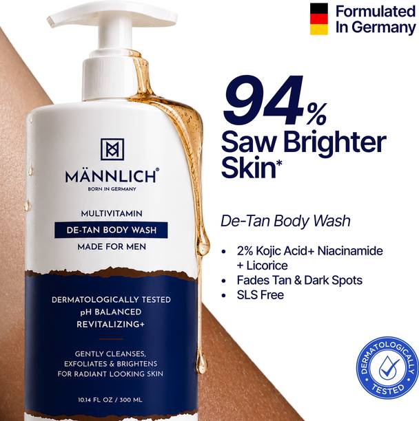 Mannlich 2% Kojic Acid Multivitamins De-Tan Body Wash