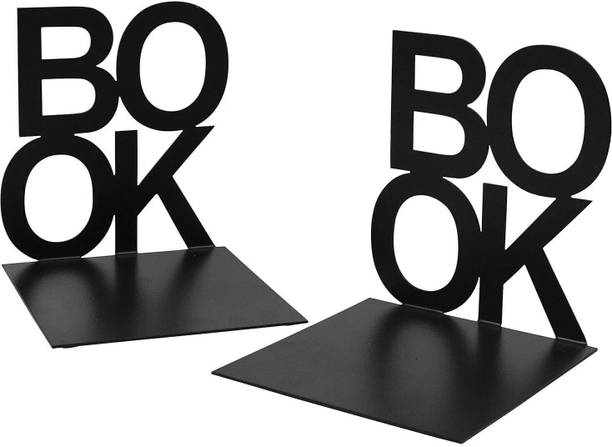 8eenplus BOOK Design Metal book shelves holders case for office home-circle Decorative Aluminium Book End