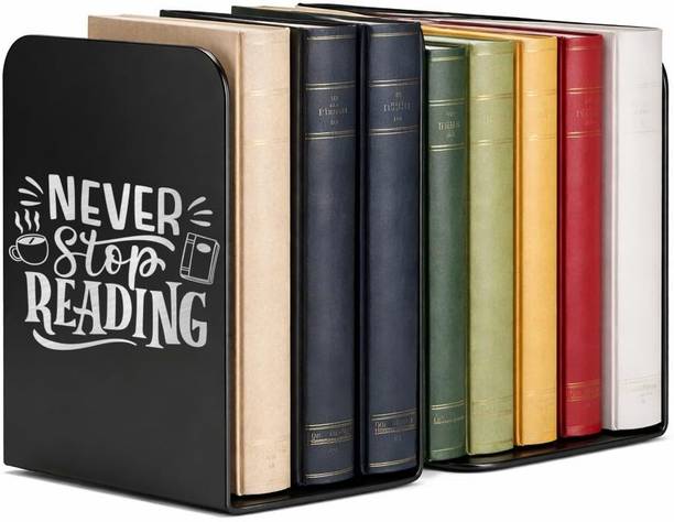 MetaWood Never Stop Reading Iron Book End