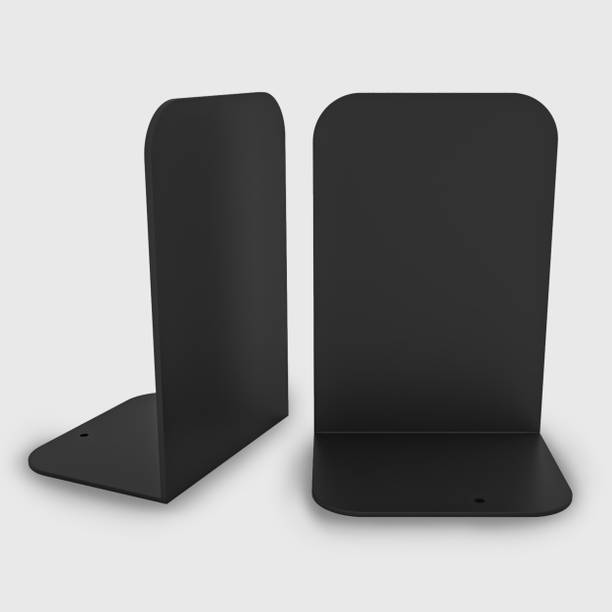 MOTIQO Book Stand & Organizer Set, Office Table Accessories with File Organiser Steel Book End