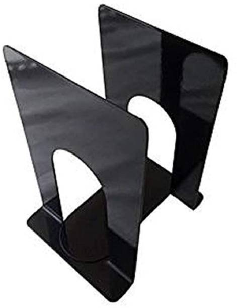Indian Decor Metal Bookends - 2 per Pack (Black) Metal Open Book Shelf