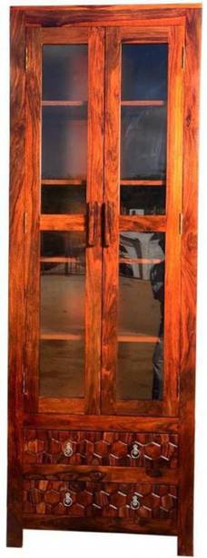 Devsignature Sheesham Wood Book Shelf/Bookcase with Cabinet/Display Unit Cabinet For Home Solid Wood Close Book Shelf