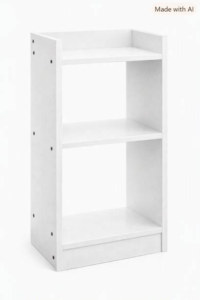 Flipkart Perfect Homes 12*12*24*inch 3 Tiers Wooden Open Bookshelf Multipurpose for Home Rack Showcase Engineered Wood Open Book Shelf