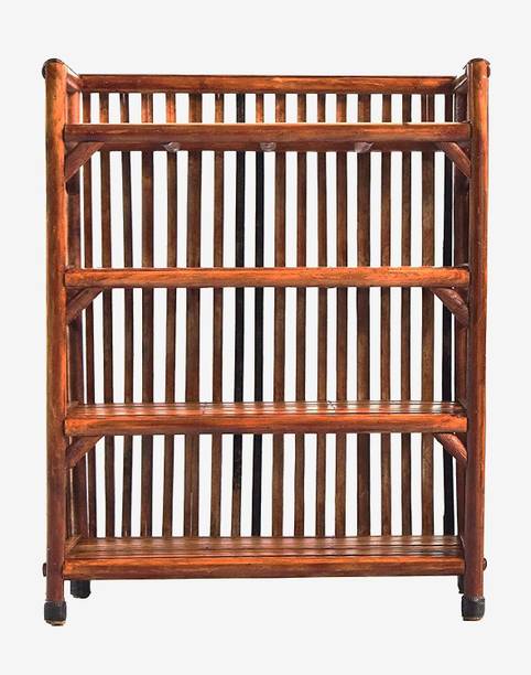 RAINBOW Wood, Bamboo,Cane Book shelf chappal stand,Bookshelf for office,multipurpose use Bamboo, Cane Shoe Stand